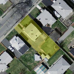 168 Linwood Ave, Newton MA 02460-1429 aerial view