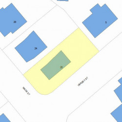 28 Wade St, Newton MA  02461-1715 plot plan