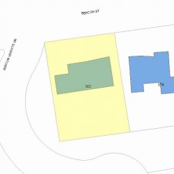 582 Beacon St, Newton MA 02459-2024 plot plan