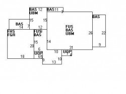 6 Crocker Cir, Newton MA  02465-2410 floor plan
