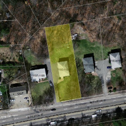 1193 Boylston St, Newton MA  02464-1005 aerial view