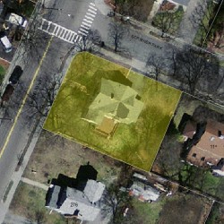 268 Lexington St, Newton MA 02466-1210 aerial view