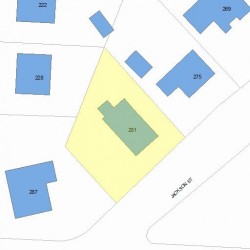 281 Jackson St, Newton MA 02459-2523 plot plan