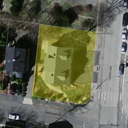 377 Lowell Ave, Newton MA 02460-2149 aerial view