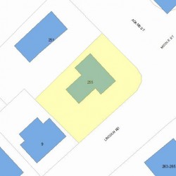 255 Adams St, Newton MA 02458-1248 plot plan