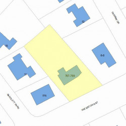 767 Watertown St, Newton MA 02465-2143 plot plan