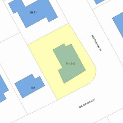 743 Watertown St, Newton MA 02460-1346 plot plan