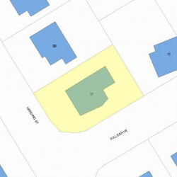 17 Fuller Ave, Newton MA  02465-1308 plot plan