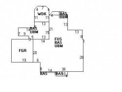 17 Bruce Ln, Newton MA  02458-2615 floor plan