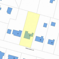 23 Kenilworth St, Newton MA  02458-2705 plot plan