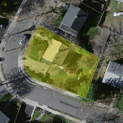 16 Maplewood Ave, Newton MA 02459-2526 aerial view