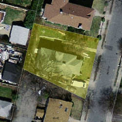 39 Milo St, Newton MA 02465-1011 aerial view