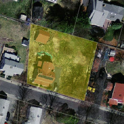 57 Cherry Pl, Newton MA  02465-1505 aerial view