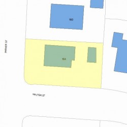 164 Parker St, Newton MA 02459-2556 plot plan