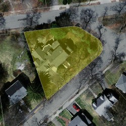 131 Oliver Rd, Newton MA  02468-2322 aerial view