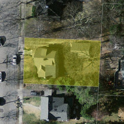 96 Oxford Rd, Newton MA  02459-2406 aerial view