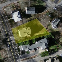 262 Langley Rd, Newton MA 02459-2326 aerial view
