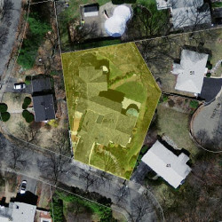 49 Helene Rd, Newton MA  02468-1024 aerial view