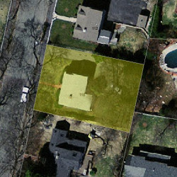 118 Fordham Rd, Newton MA 02465-1226 aerial view