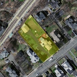 27 Floral St, Newton MA  02461-1246 aerial view