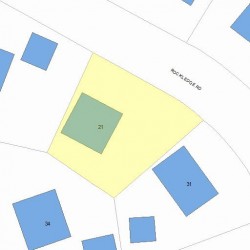 21 Rockledge Rd, Newton MA 02461-1818 plot plan