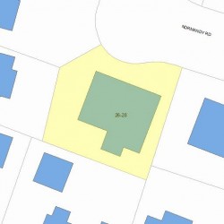 26 Normandy Rd, Newton MA 02466-2513 plot plan