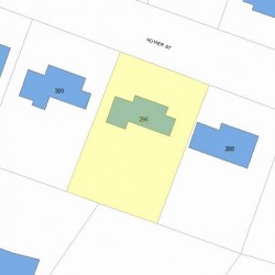 296 Homer St, Newton MA 02459-1414 plot plan
