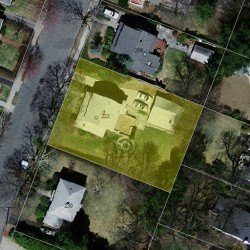 222 Winslow Rd, Newton MA  02468-1714 aerial view