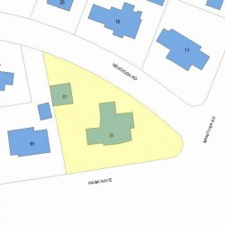81 Waban Ave, Newton MA 02468-2159 plot plan