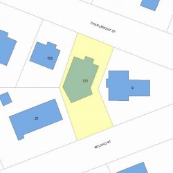100 Charlemont St, Newton MA 02461-1910 plot plan