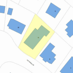 15 Victoria Cir, Newton MA 02459-1016 plot plan