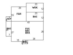 832 Chestnut St, Newton MA 02468-2318 floor plan