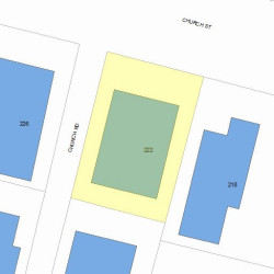 222 Church St, Newton MA 02458-1907 plot plan