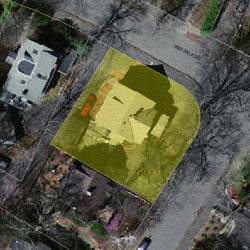 42 Berwick Rd, Newton MA  02459-2132 aerial view