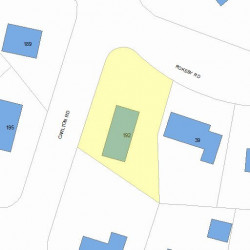 192 Carlton Rd, Newton MA 02468-1836 plot plan