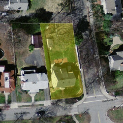 841 Commonwealth Ave, Newton MA  02459-1037 aerial view