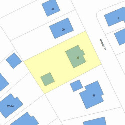 35 Bridge St, Newton MA  02458-1103 plot plan