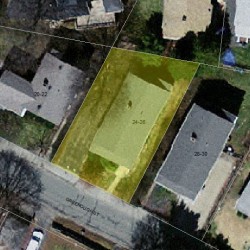 24 Greenough St, Newton MA  02465-2213 aerial view