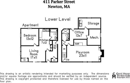 411 Parker St, Newton MA 02459-2545 exterior