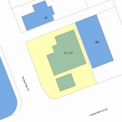 363 Washington St, Newton MA  02458-1535 plot plan