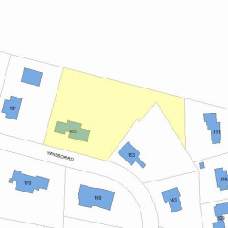165 Windsor Rd, Newton MA 02468-1119 plot plan