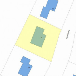 21 Grayson Ln, Newton MA  02462-1020 plot plan