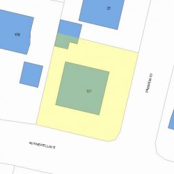121 Hunnewell Ave, Newton MA 02458-2243 plot plan