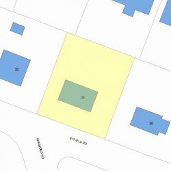 28 Byfield Rd, Newton MA  02468-1228 plot plan