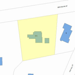 313 Brookline St, Newton MA 02459-3151 plot plan