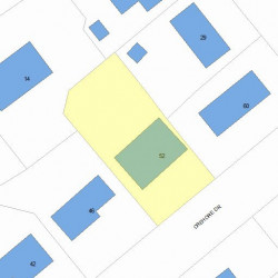 52 Crehore Dr, Newton MA  02462-1120 plot plan