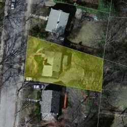 79 Garland Rd, Newton MA  02459-1741 aerial view