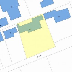 7 Avon Pl, Newton MA 02458-1511 plot plan