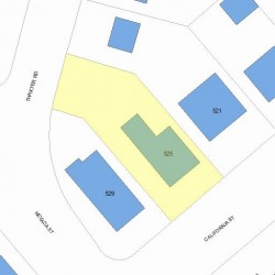 525 California St, Newton MA 02460-1210 plot plan