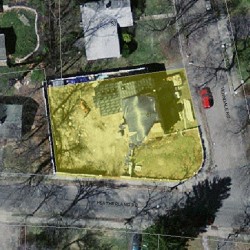 61 Verndale Rd, Newton MA  02461-2113 aerial view